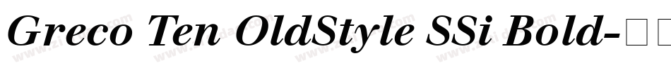 Greco Ten OldStyle SSi Bold字体转换